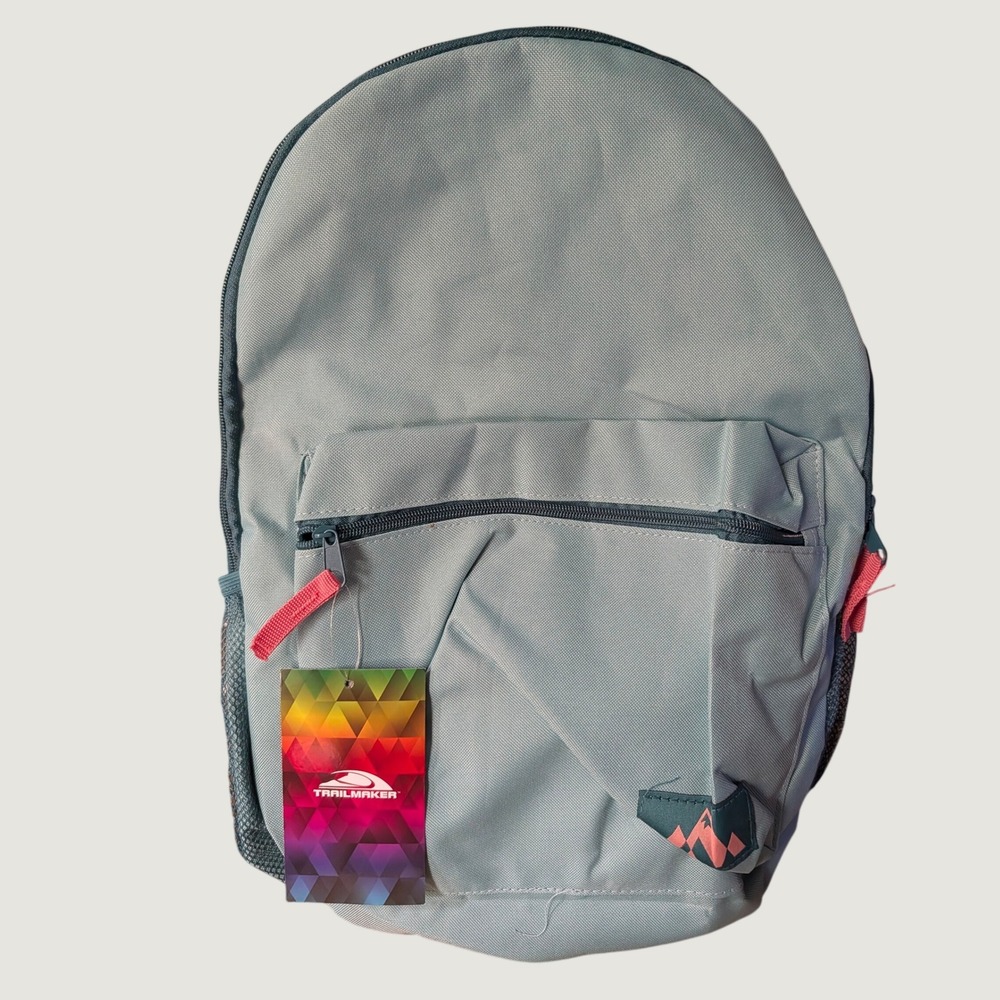 Trailmaker Classic Backpack Light Blue Teal Coral Pink School Travel Daypack NEW